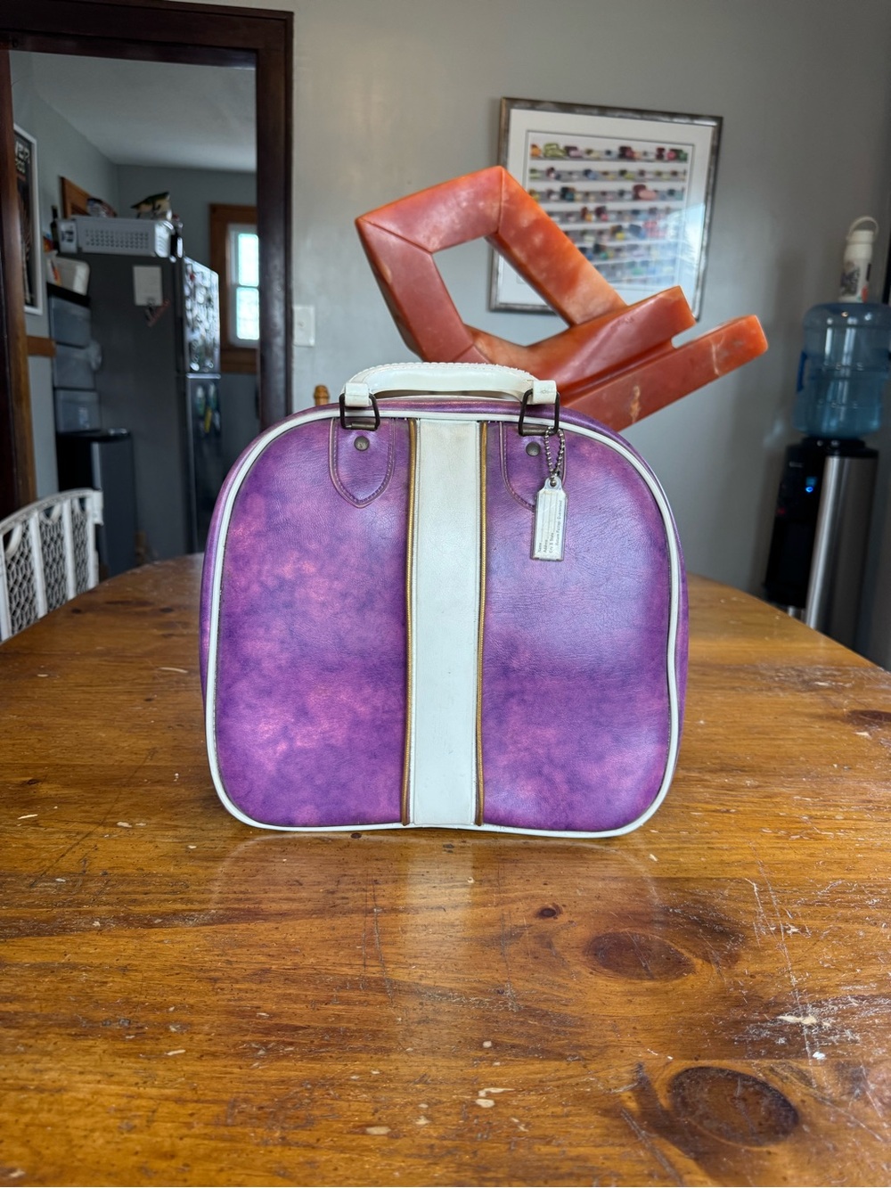 Vintage Pink Bowling Ball Bag 80s